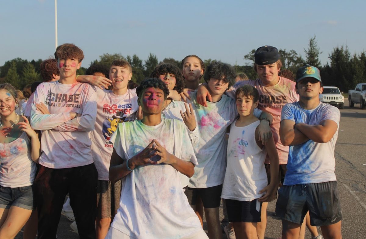 Enthusiastic freshmen celebrate their first color blast; a massive milestone for CHS.
