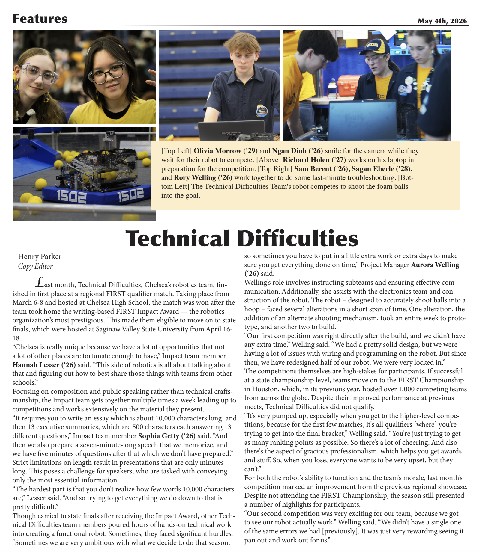 CHS Bleuprint: Spring 2026 Print Edition