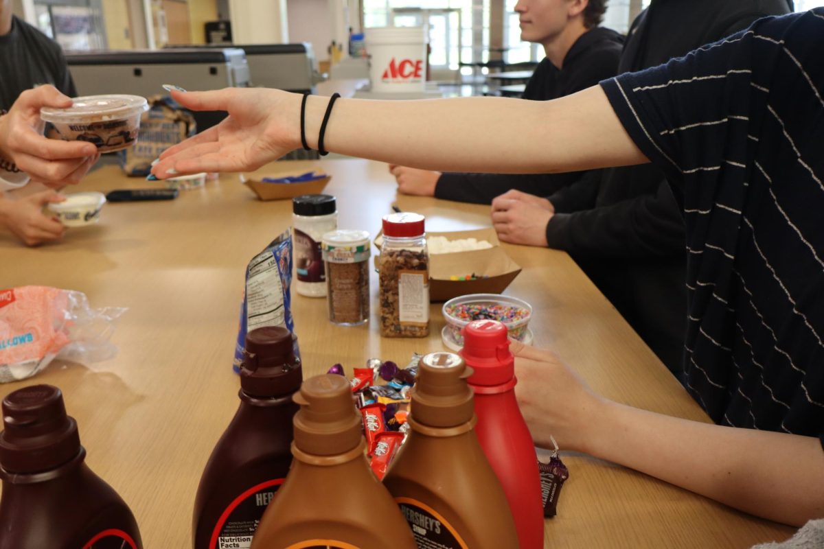 Students participate in the senior ice cream event, one of the many traditions that bring the CHS senior class together to celebrate their final weeks of high school. 