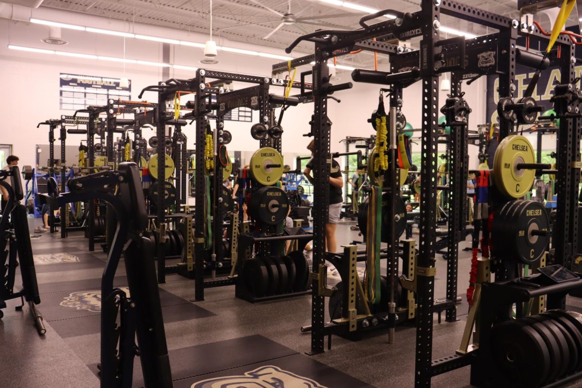 The weight room is an open and welcoming space. Summer lifts are designed to be inclusive and open to all types of CHS students.